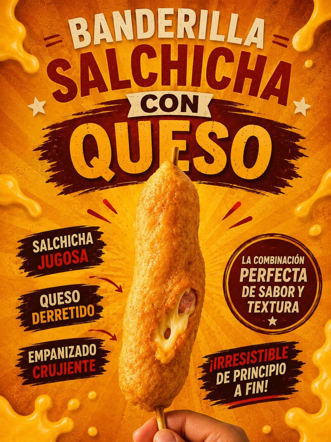 Americana MIXTA ( SALCHICHA CON QUESO MANCHEGO)