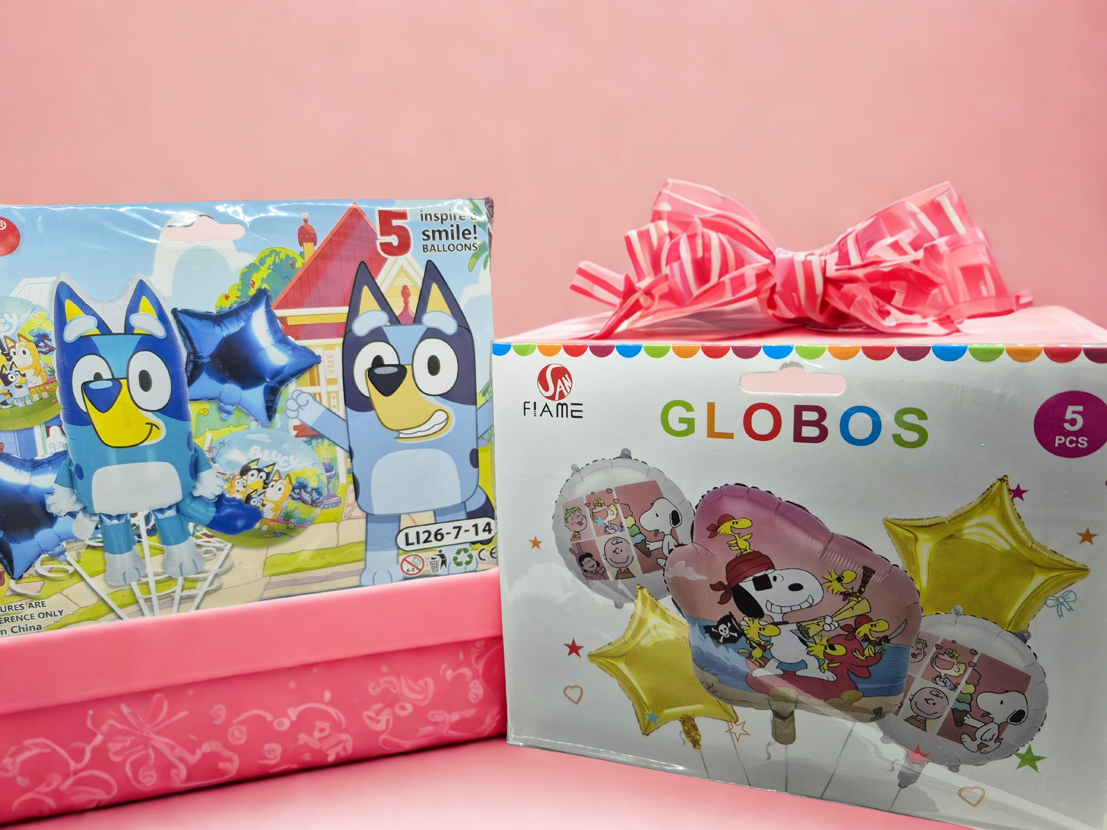 Set de globos diferentes personajes