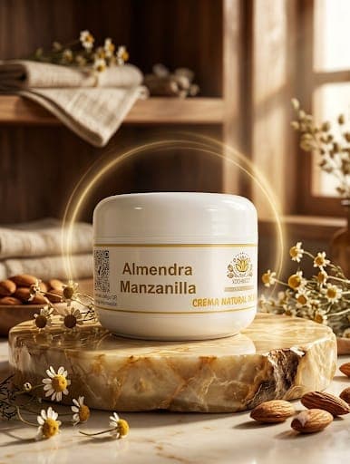 Crema natural de sebo de res con almendra y manzanilla