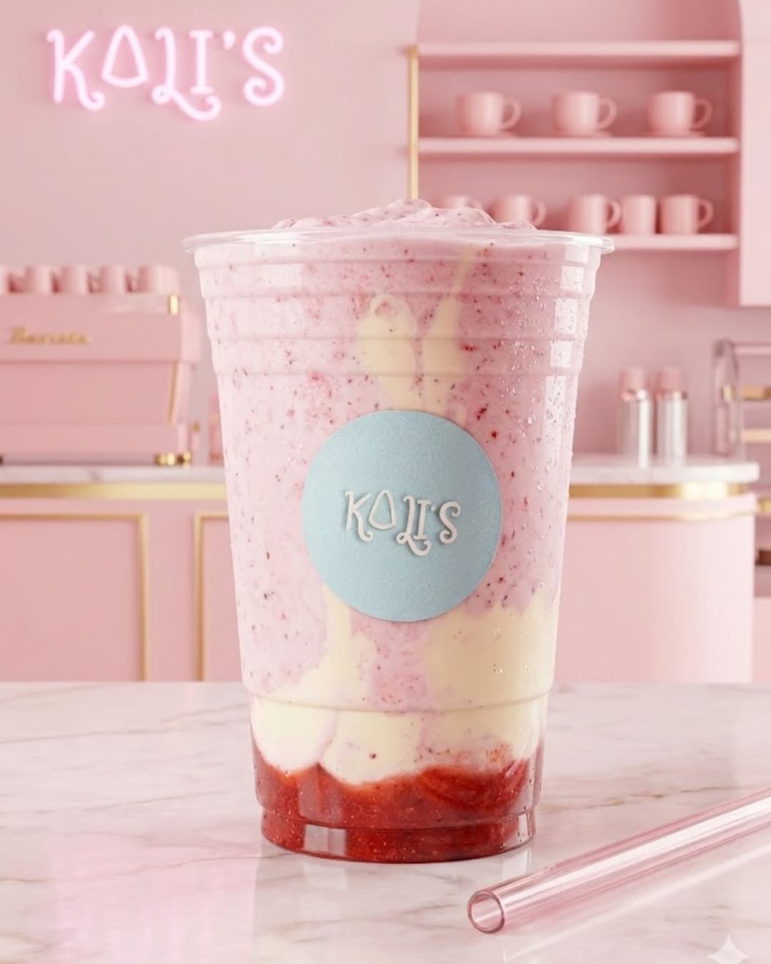 Frappe Fresas con Crema
